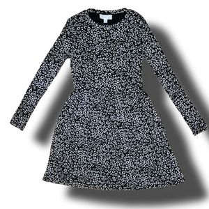 POPSUGAR Black and White Leopard Print Dress Women's S NWT